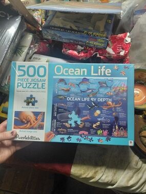 Ocean Life 500-Piece Jigsaw Puzzle - Blue